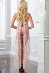 2Pc Sheer Laced Night Gown - GWD2129 by G-World